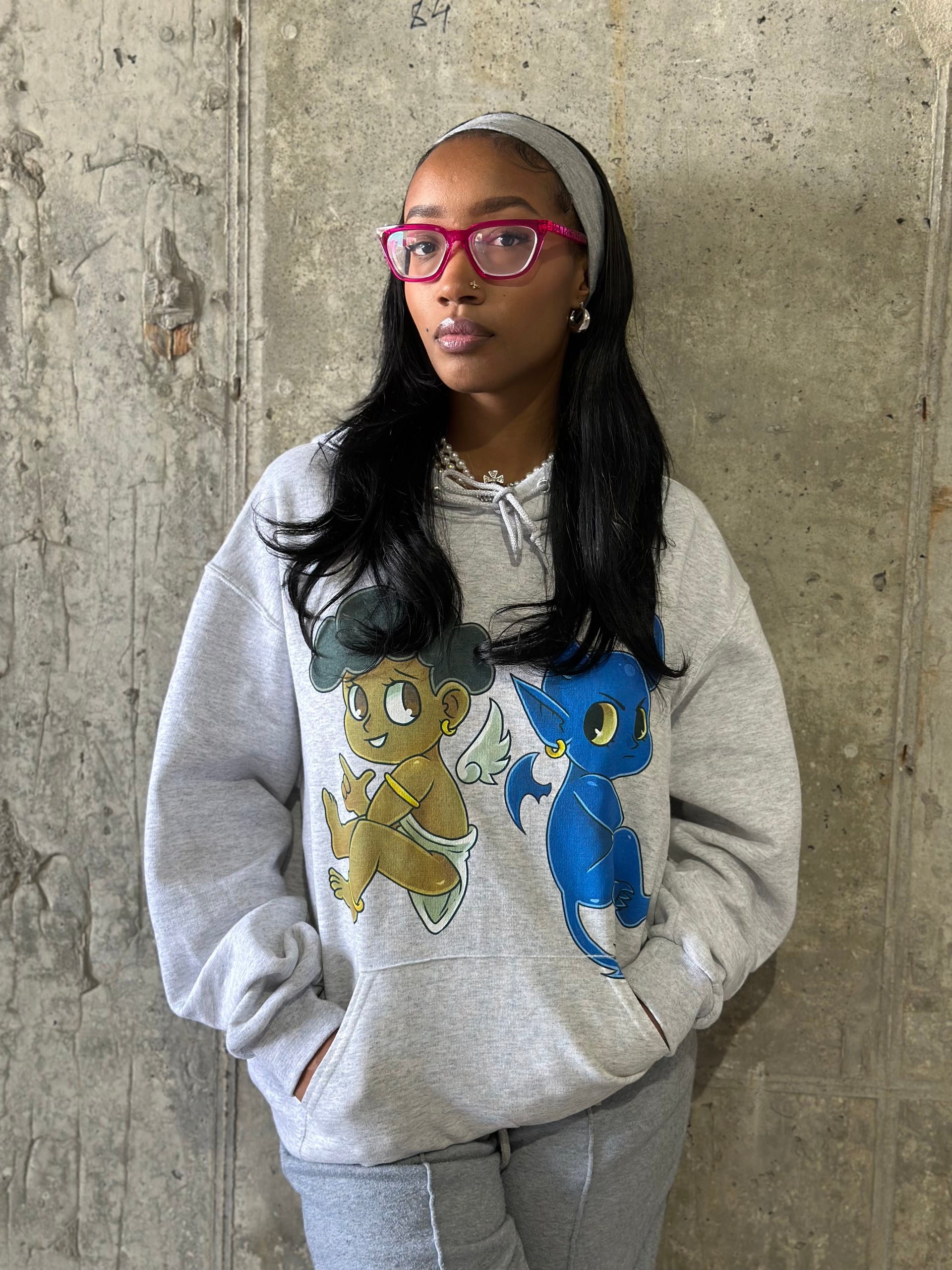 BESTFRIENDS IN WAR HOODIE 2.0 ( GREY )