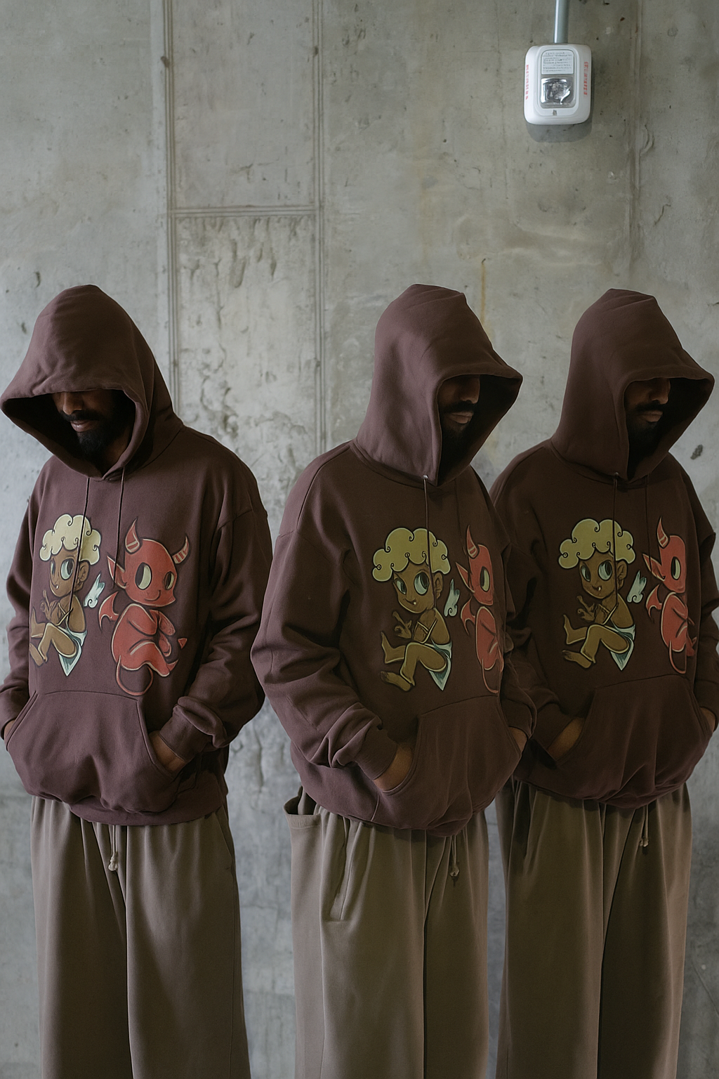 BEST FRIENDS IN WAR HOODIE 1.0 ( BROWN )