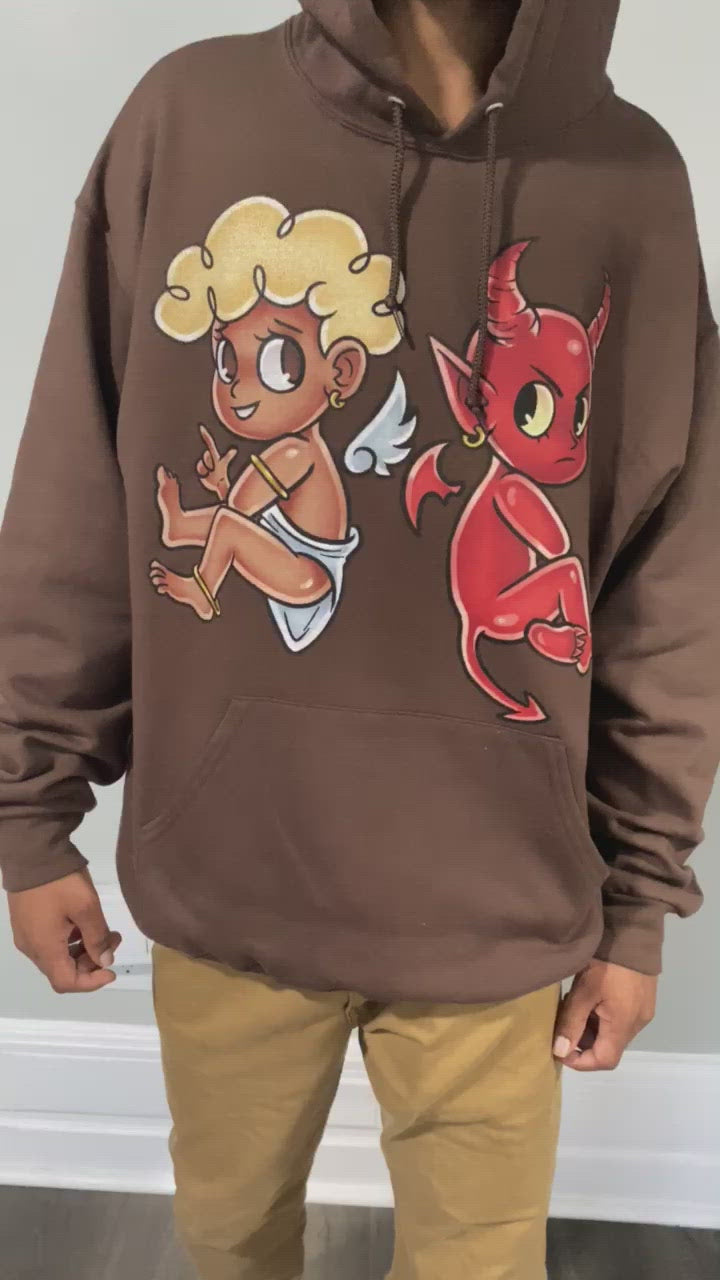 BEST FRIENDS IN WAR HOODIE 1.0 ( BROWN )