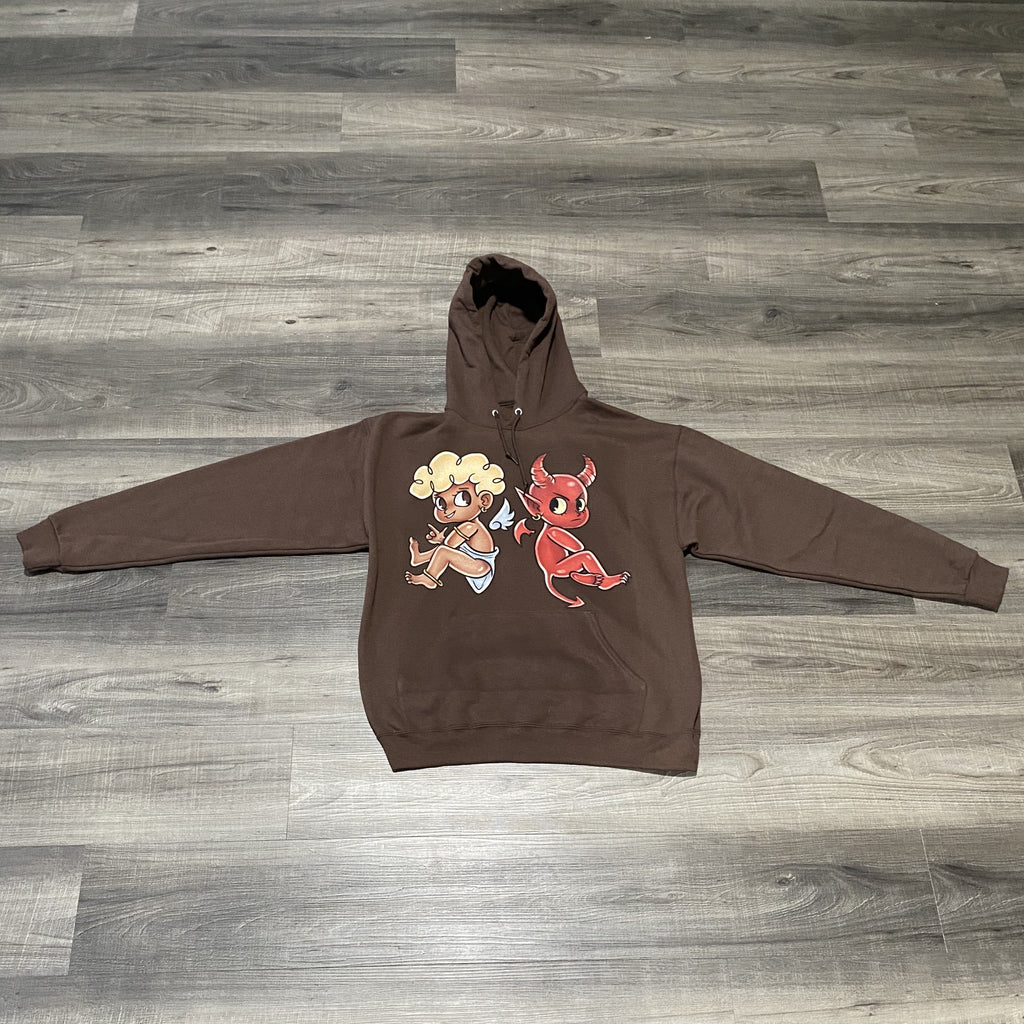 BEST FRIENDS IN WAR HOODIE 1.0 ( BROWN )